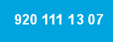 920 111 13 07 920 111 13 07